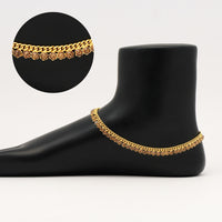 Thumbnail for gold color rhinestone anklets (ank1009gld)