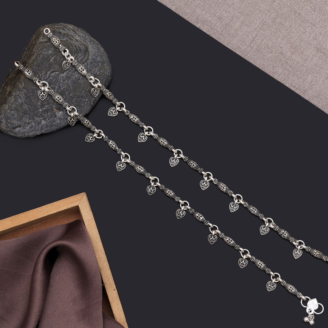 silver color anklets (ank1083slv)