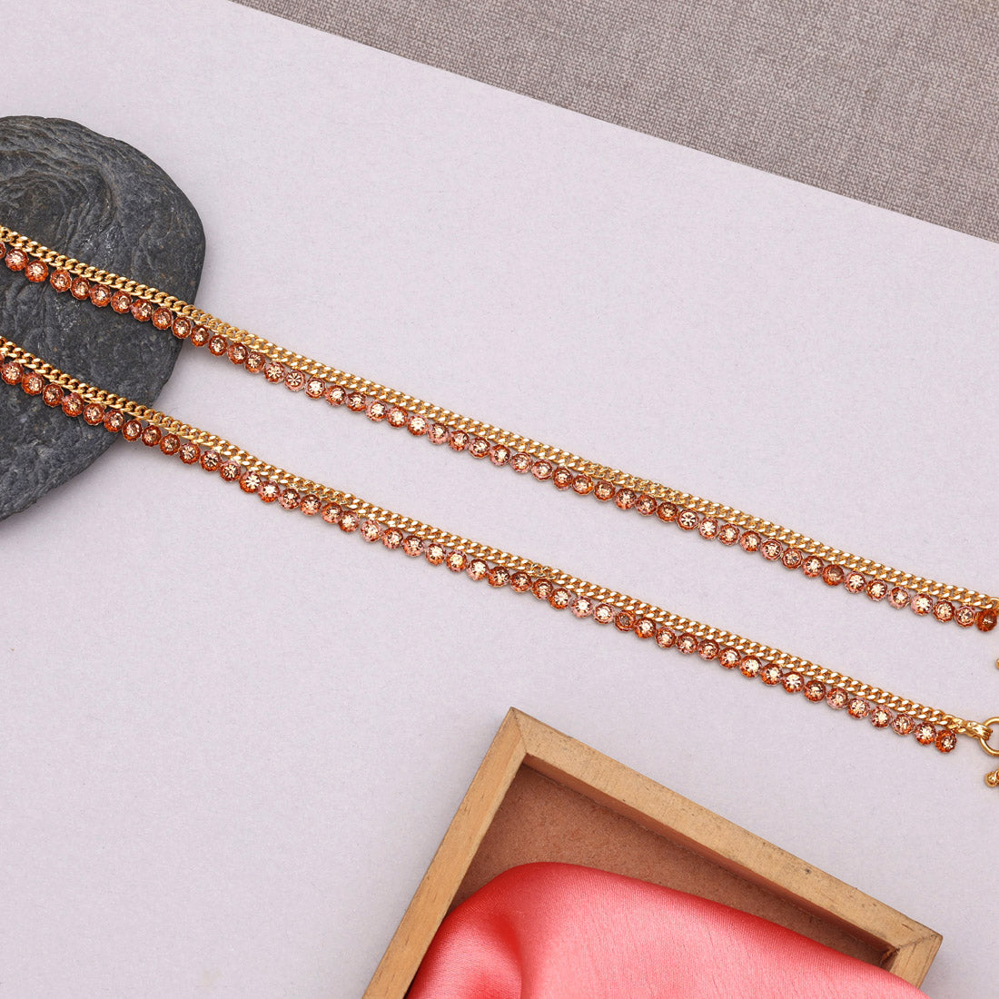 gold color anklets (ank1089gld)
