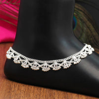 Thumbnail for silver color rhinestone anklets (ank979slv)