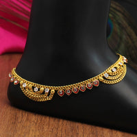Thumbnail for maroon color rhinestone anklets (ank983mrn)