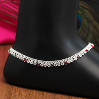 Thumbnail for maroon color rhinestone anklets (ank984mrn)