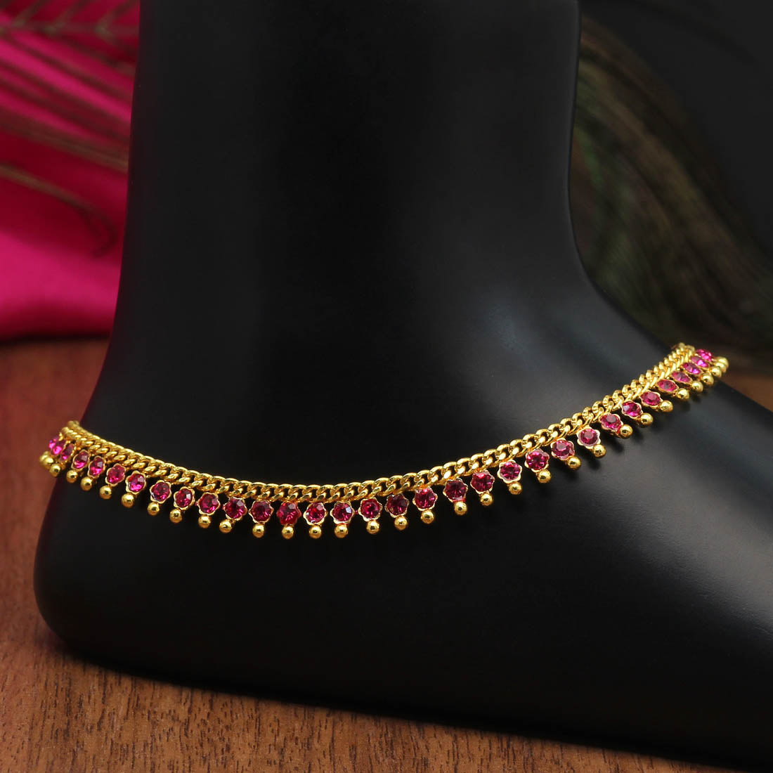 rani color rhinestone anklets (ank989rni)