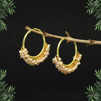 Thumbnail for peach color antique hoop earrings (ante1459pch)
