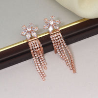 Thumbnail for white color rose gold earrings (ante1643wht)