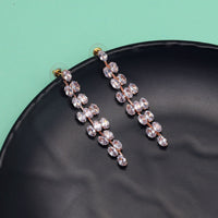 Thumbnail for white color stone rose gold earrings (ante1655wht)