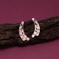 Thumbnail for white color rose gold earrings (ante1678wht)