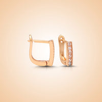 Thumbnail for white color antique gold plated earrings (ante1698wht)