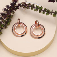 Thumbnail for rose gold color fashion earrings (ante1724rgld)