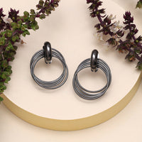 Thumbnail for black color fashion earrings (ante1739blk)