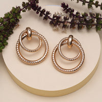 Thumbnail for gold color fashion earrings (ante1746gld)