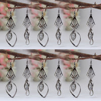 Thumbnail for black color antique earrings combo of 6 pairs (ante488cmb)