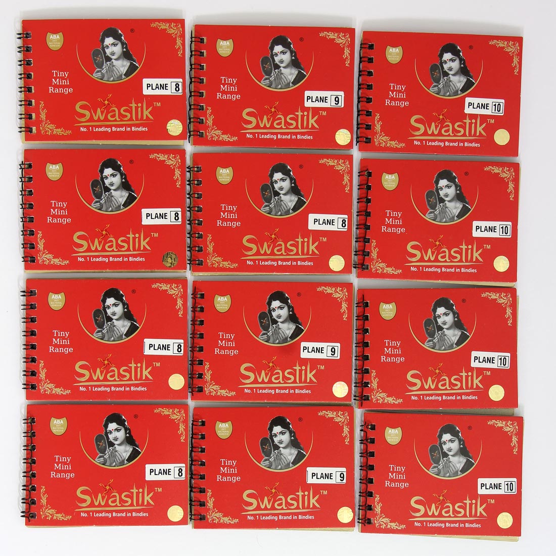 assorted color velvet 12 bindi booklet for women & girls- total bindi count- 1800 (bnd132cmb)