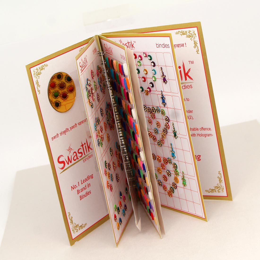 assorted color stone bindi book for women & girls- aprox total pieces- 250 (bnd141cmb)