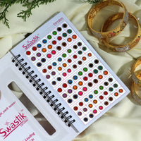Thumbnail for assorted color velvet bindi book for women & girls- total pieces- 576 (bnd197cmb)