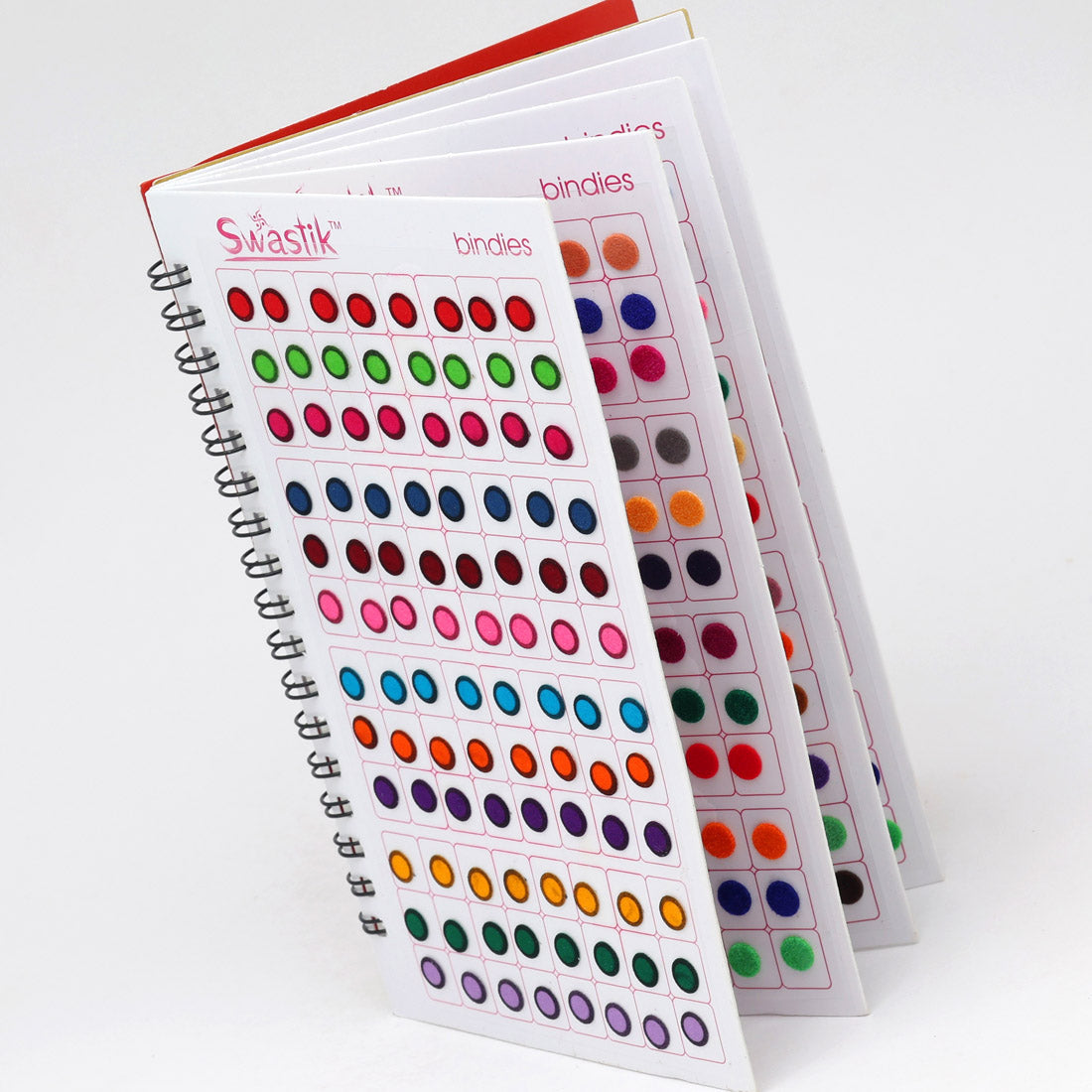 assorted color velvet bindi book for women & girls- total pieces- 960 (bnd218cmb)