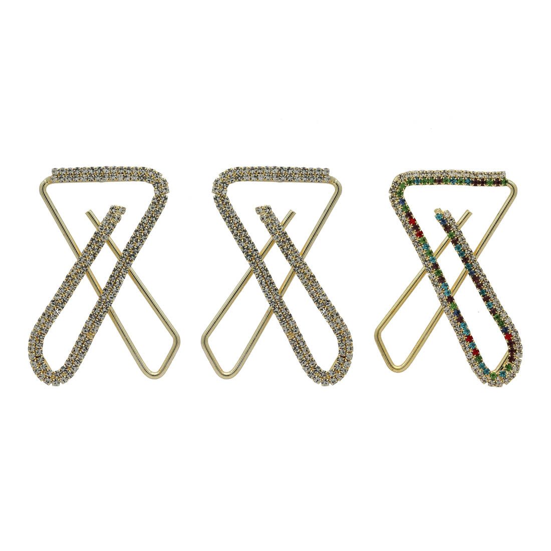 multi color use saree hijab pins safety pins stone brooch clip on x pins for women combo of 3 pieces (brcmb219)