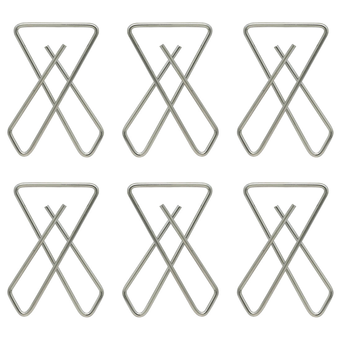 silver color use saree hijab pins safety pins stone brooch clip on x pins for women combo of 6 pieces (brcmb227)