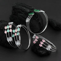 Thumbnail for assorted color and design moon stone kids bracelets combo of 4 pieces (crtb127cmb)