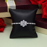 Thumbnail for white color rhinestone bracelet (crtb225wht)