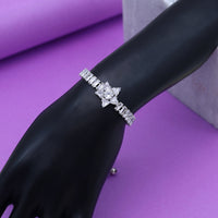 Thumbnail for silver color rhinestone bracelet (crtb240slv)