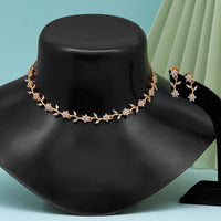Thumbnail for white color american diamond necklace set (czn794wht )
