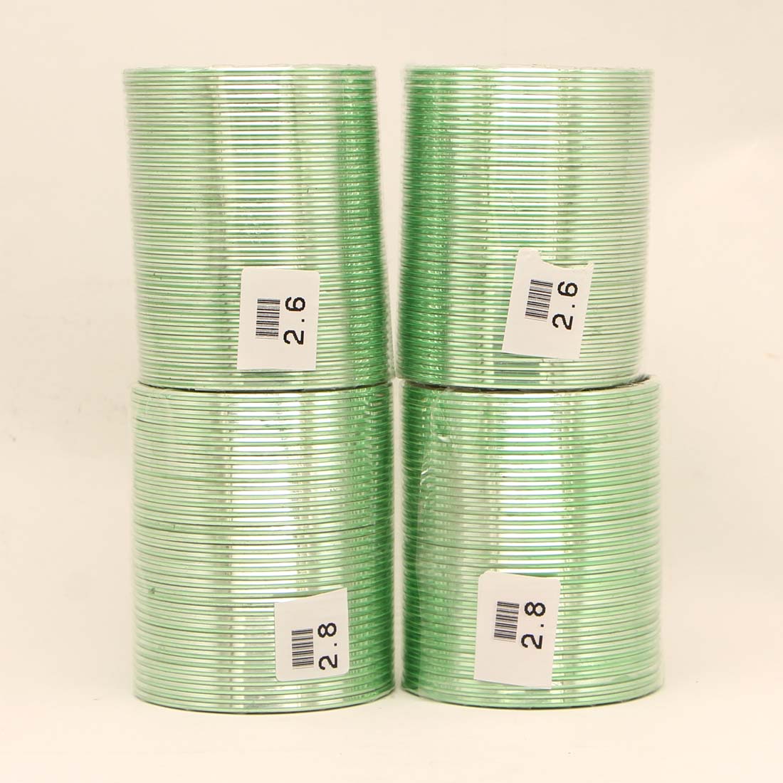 pista green color 4 set of fashion bangles combo size(2 set of 2.6, 2 set of 2.8) fb136cmb