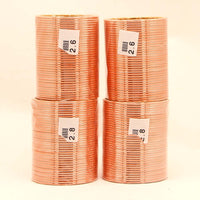 Thumbnail for peach color 4 set of fashion bangles combo size(2 set of 2.6, 2 set of 2.8) fb139cmb