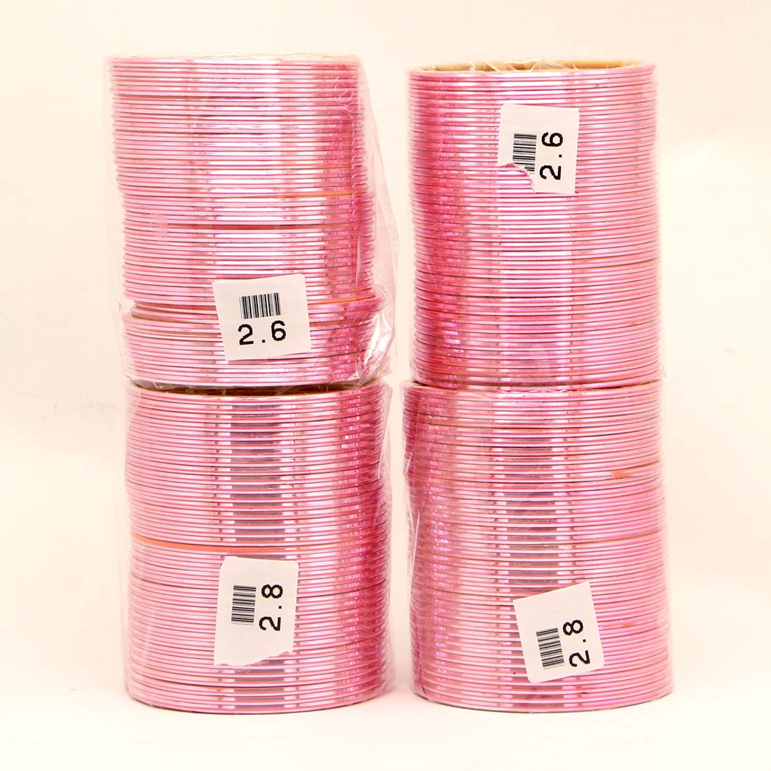peach color 4 set of fashion bangles combo size(2 set of 2.6, 2 set of 2.8) fb161cmb