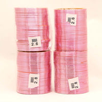Thumbnail for peach color 4 set of fashion bangles combo size(2 set of 2.6, 2 set of 2.8) fb161cmb