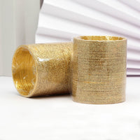 Thumbnail for gold color 2 set of fashion bangles combo size: 2.6, 2.8 (fb246cmb)