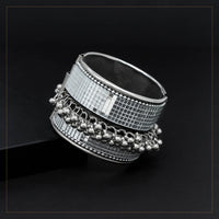 Thumbnail for silver color oxidised bracelet (gsb219slv)