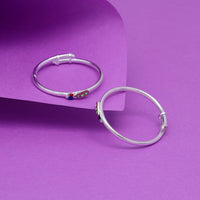 Thumbnail for multi color 1 pair of oxidised kids bangles size: 1.6 (gsb326mlt-1.6)