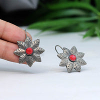 Thumbnail for red color oxidised earrings (gse2463red)