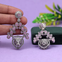 Thumbnail for pink color oxidised earrings (gse2769pnk)