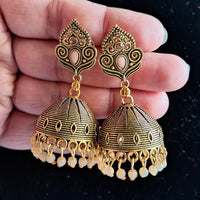 Thumbnail for peach color oxidised earrings (gse2791pch)