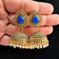 Thumbnail for blue color oxidised earrings (gse2792blu)