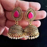 Thumbnail for rani color oxidised earrings (gse2792rni)