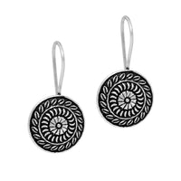 Thumbnail for indian traditional oxidised stud brass earrings (gse473slv)