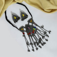 Thumbnail for multi color oxidised necklace set (gsn1680mlt)