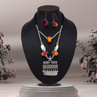 Thumbnail for multi color oxidised necklace set (gsn1941mlt)