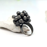 Thumbnail for silver color oxidised ring (gsr483slv)