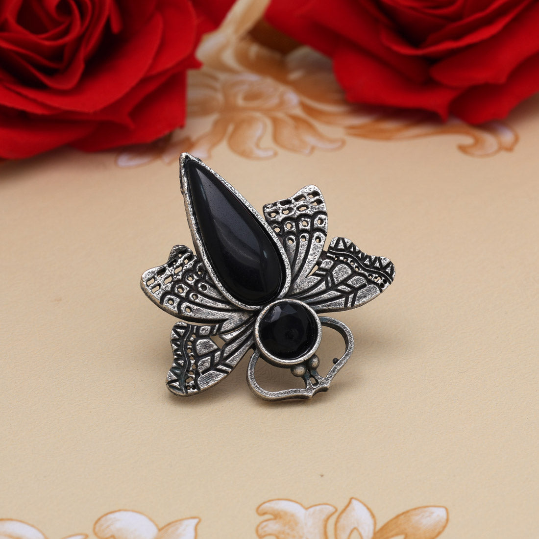 black color oxidised rings (gsr533blk)