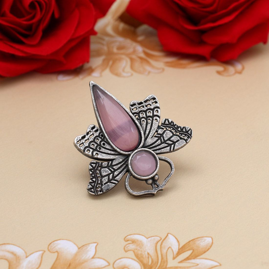 pink color oxidised rings (gsr533pnk)