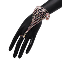 Thumbnail for rainblow color rose gold rhinestone hathphool (hf146rnw)