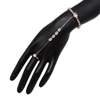 Thumbnail for white color rose gold rhinestone hathphool (hf157wht)