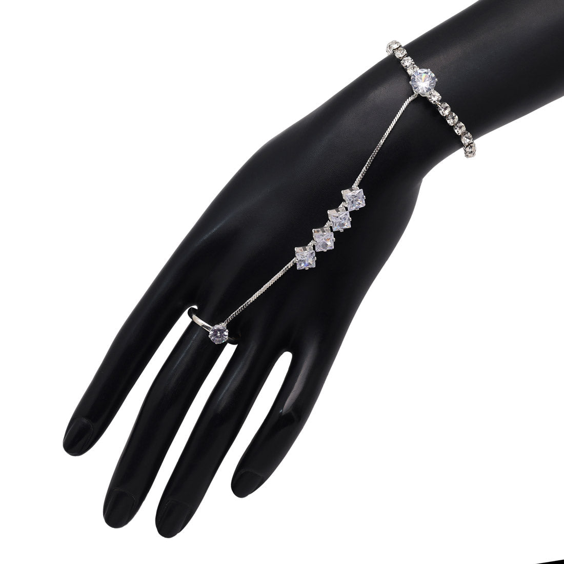 white color rhinestone hathphool (hf158wht)