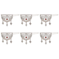 Thumbnail for silver color 6 pieces hair pin (hrpcmb240)