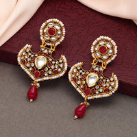 Thumbnail for rani color kundan earrings (kde696rni)