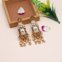 Thumbnail for gold color kundan earrings (kde786gld)